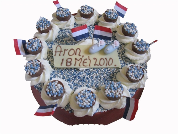 Geboorte Beschuit blauw 8 tot 10 pers.