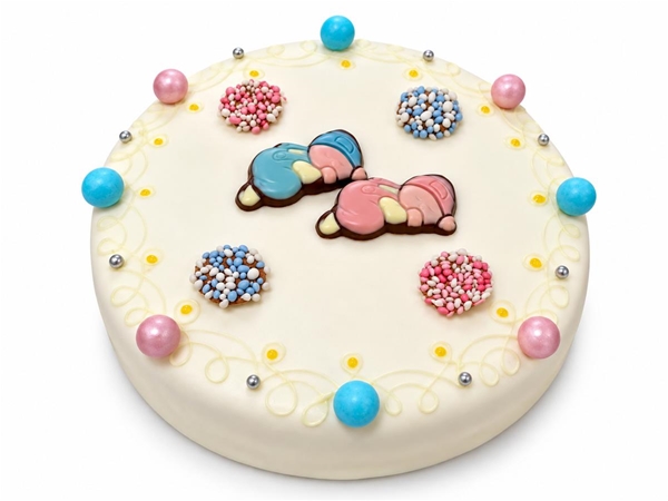Gender reveal taart